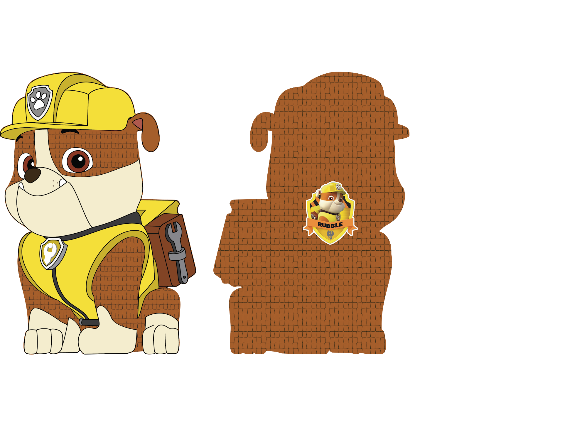 PIÑATA RUBBLE DE PAW PATROL 60CM PREMIUM