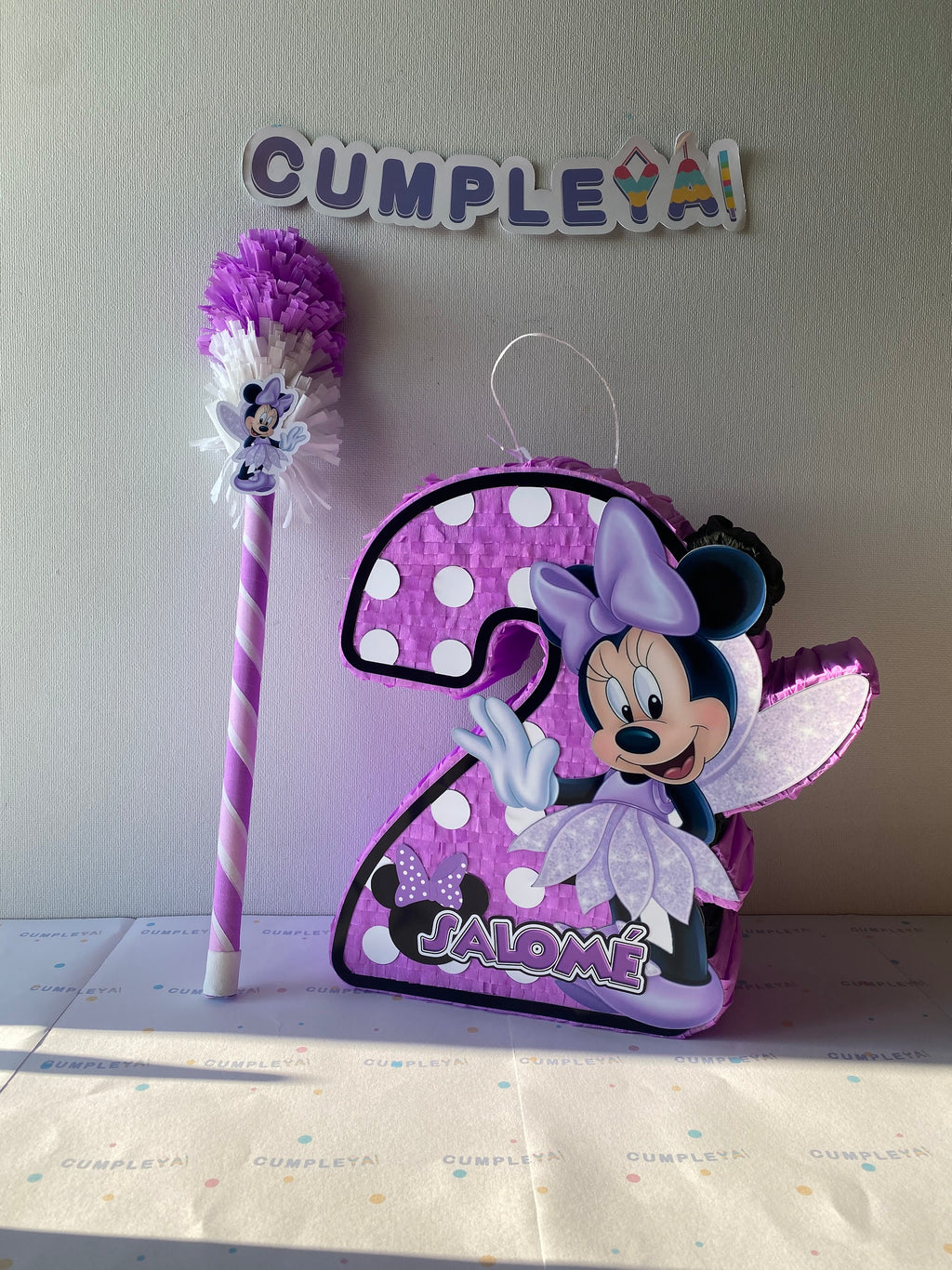 PIÑATA NUMERO 2 MINNIE HADA 40CM PREMIUM