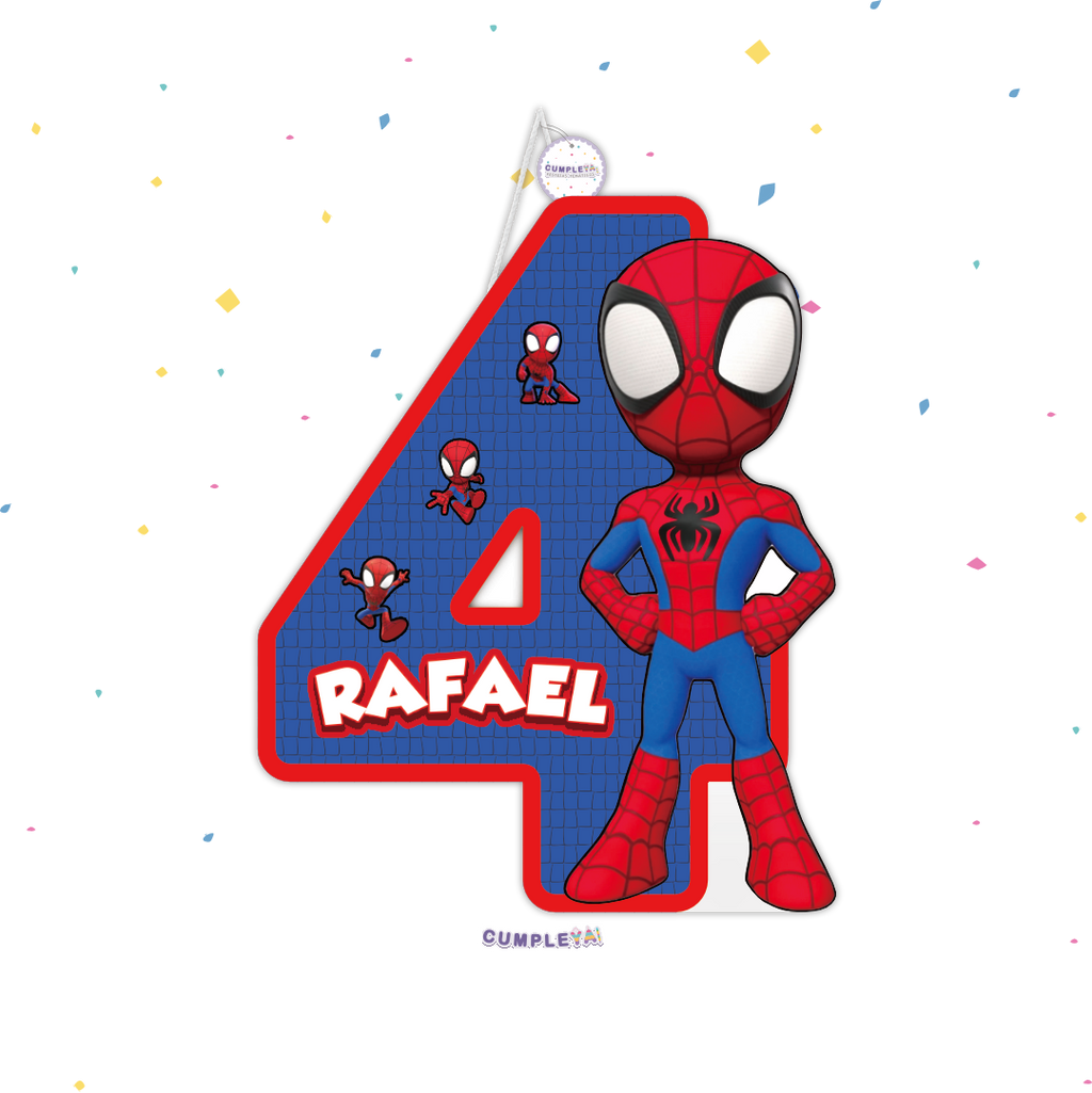 PIÑATA SPIDEY NUMERO 4 60CM PREMIUM