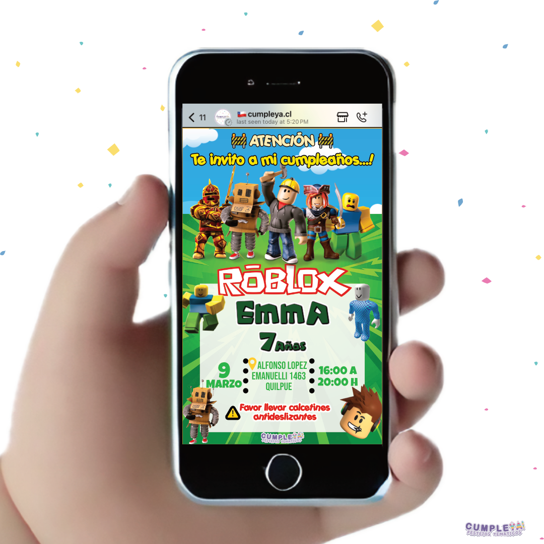 INVITACIÓN DIGITAL ROBLOX