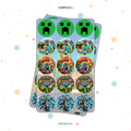 30 STICKER CIRCULARES 5 X 5 CM MINECRAFT