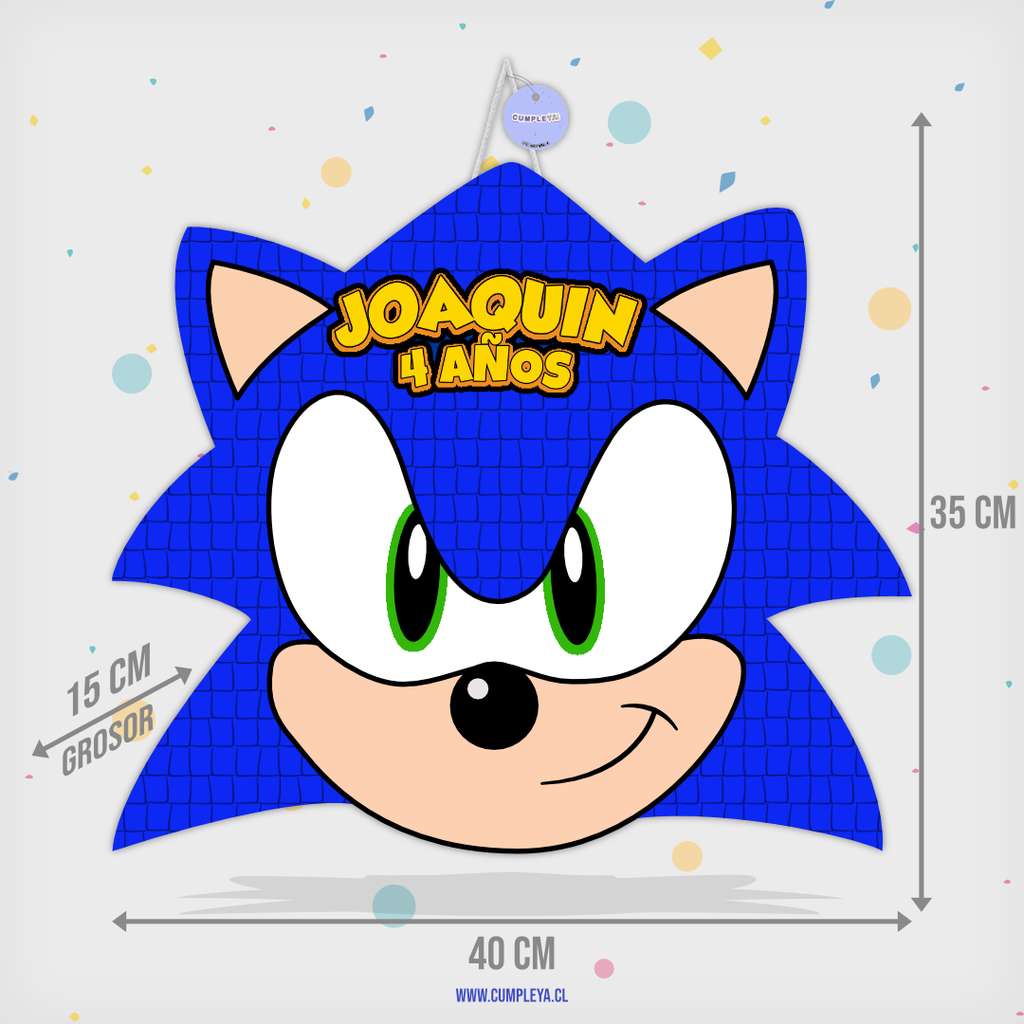 PIÑATA SONIC 40CM PREMIUM