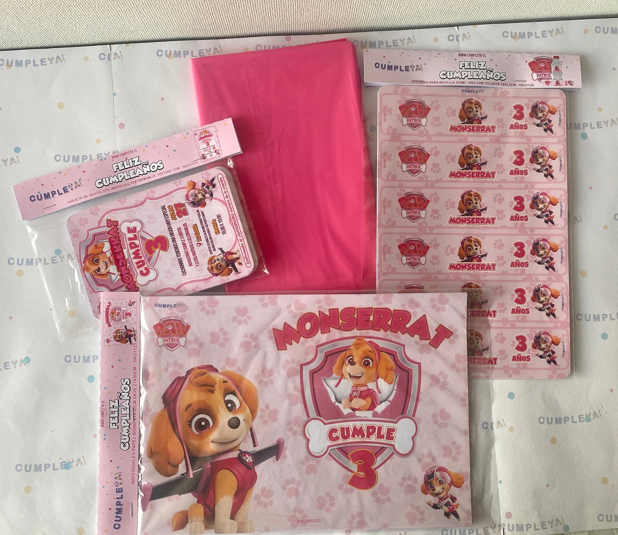 INDIVIDUALES DE PAPEL PACK 12U SKYE