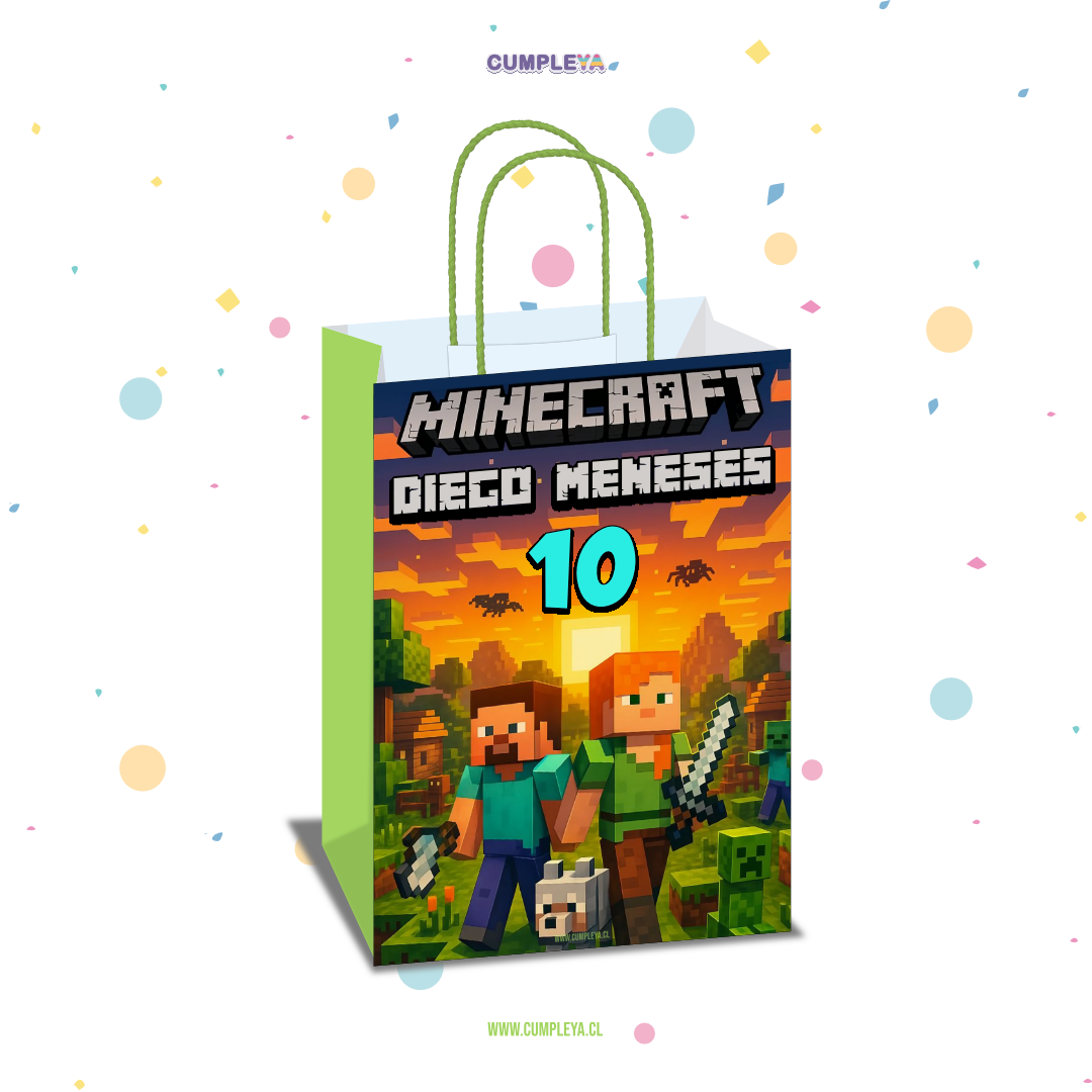 BOLSA SORPRESA 16 × 21 × 8 CM MINECRAFT
