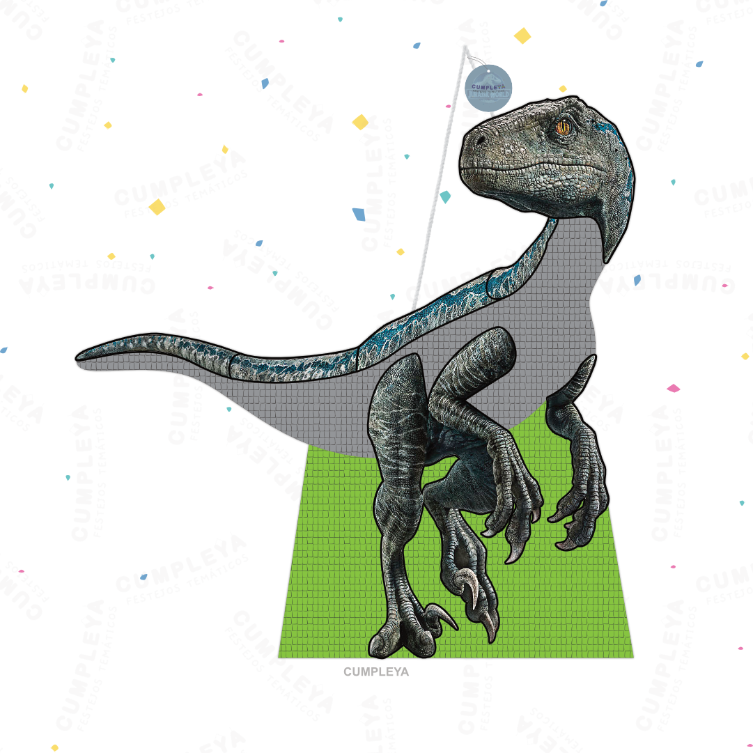 PIÑATA BLUE THE VELOCIRAPTOR DE JURASSIC WORLD 40CM PREMIUM
