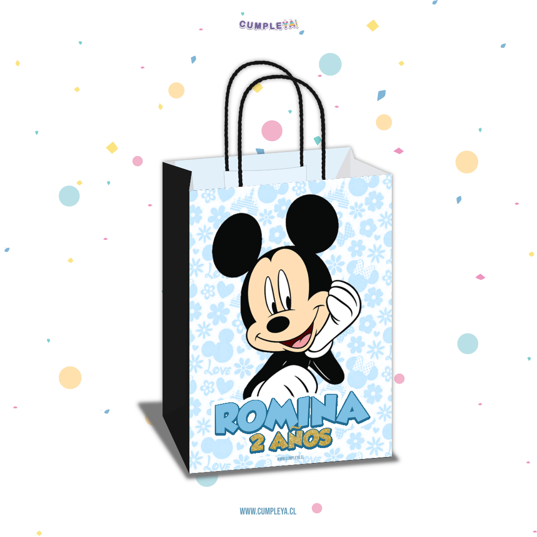 BOLSA SORPRESA MICKEY MOUSE PERSONALIZADO 16X21X8CM