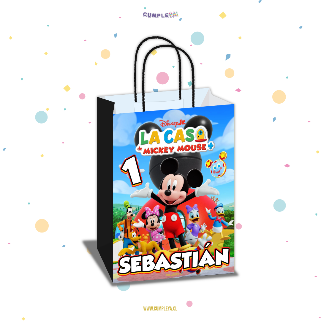BOLSA SORPRESA 16 × 21 × 8 CM CASA DE MICKEY