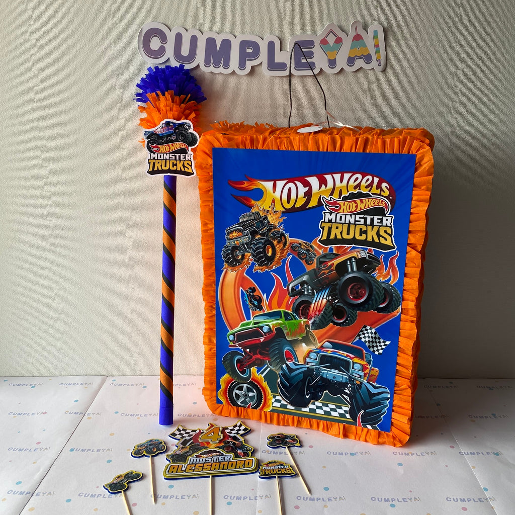 PIÑATA MONSTER TRUCK RECTANGULAR EXPRÉS 50CM