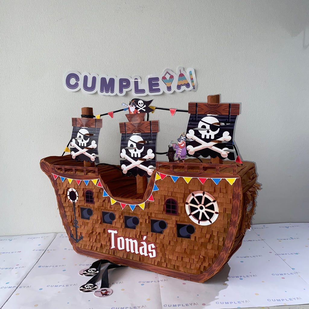 PIÑATA BARCO PIRATA 60CM PREMIUM