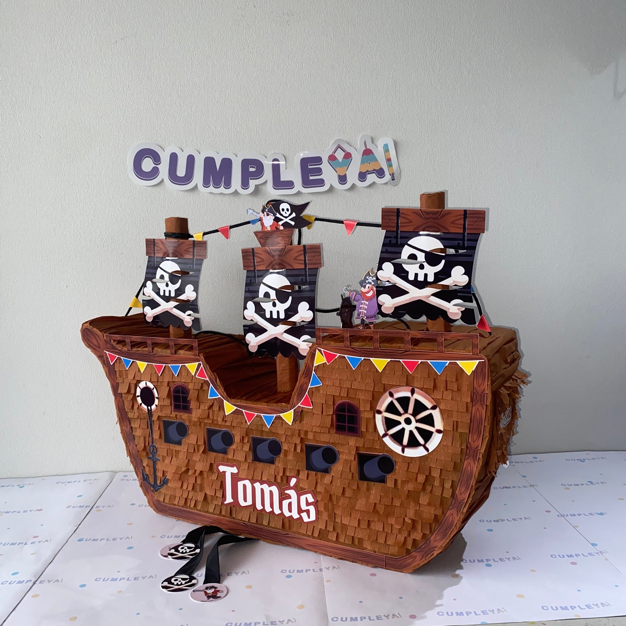 PIÑATA BARCO PIRATA 60CM PREMIUM
