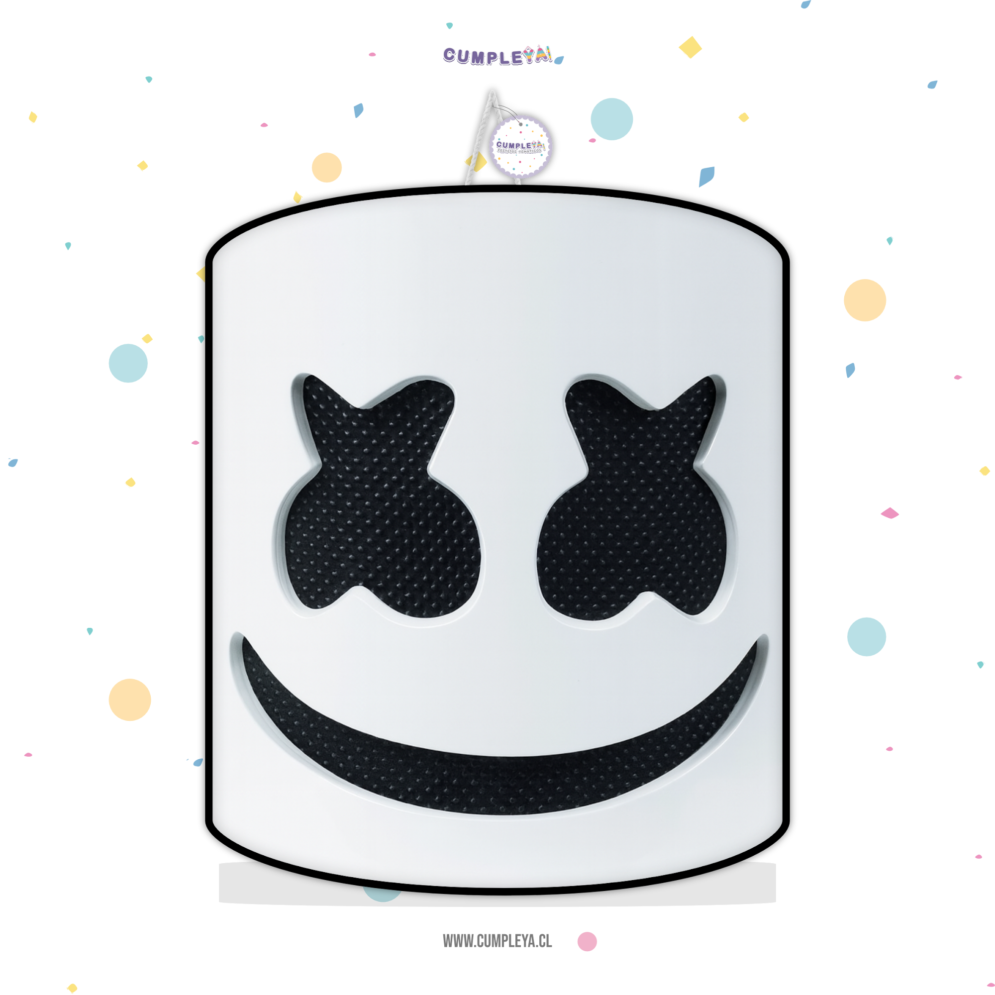PIÑATA 40 CM CABEZA MARSHMELLO