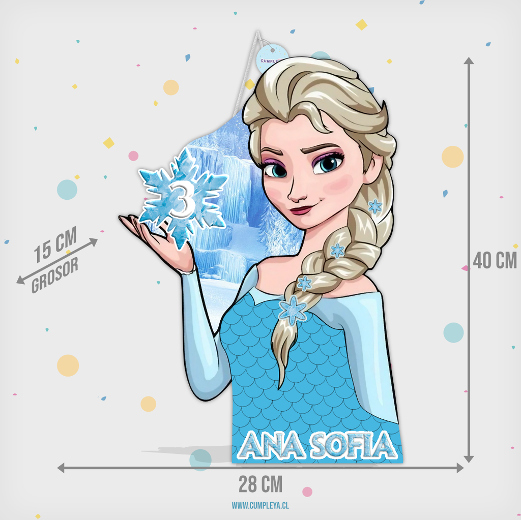 PIÑATA ELSA 40CM PREMIUM