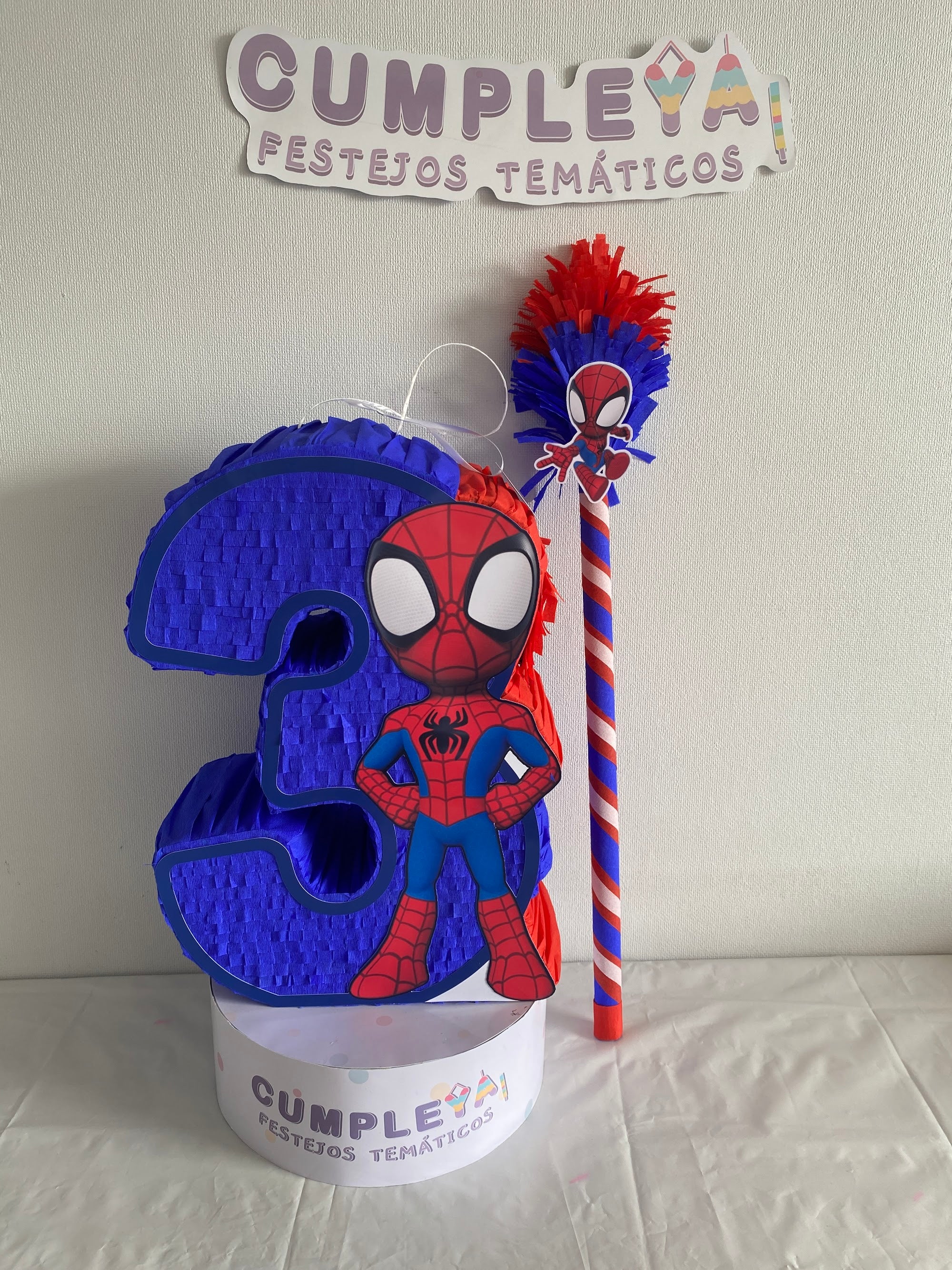 PIÑATA SPIDER-MAN SPIDEY NIÑO NÚMERO 3 40CM PREMIUM