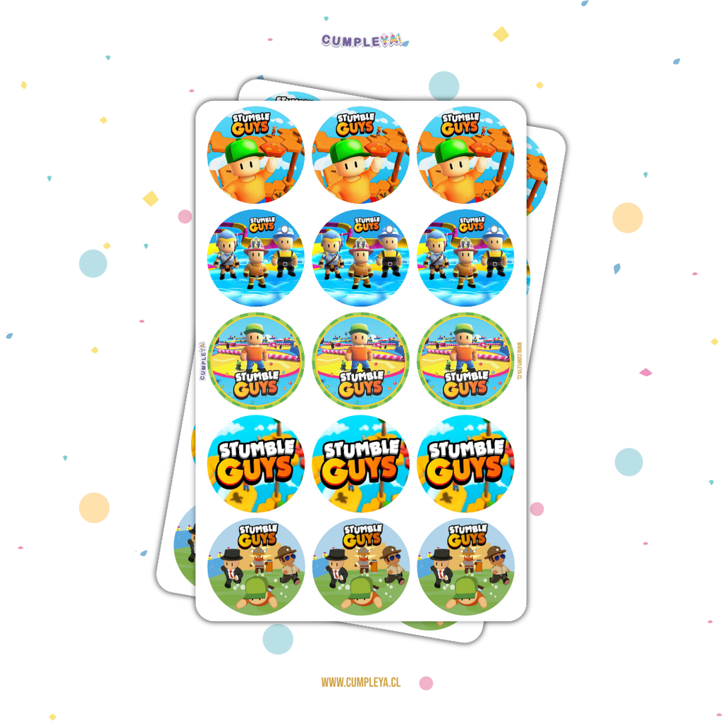 STICKER STUMBLE GUYS CIRCULARES 5X5CM 30U
