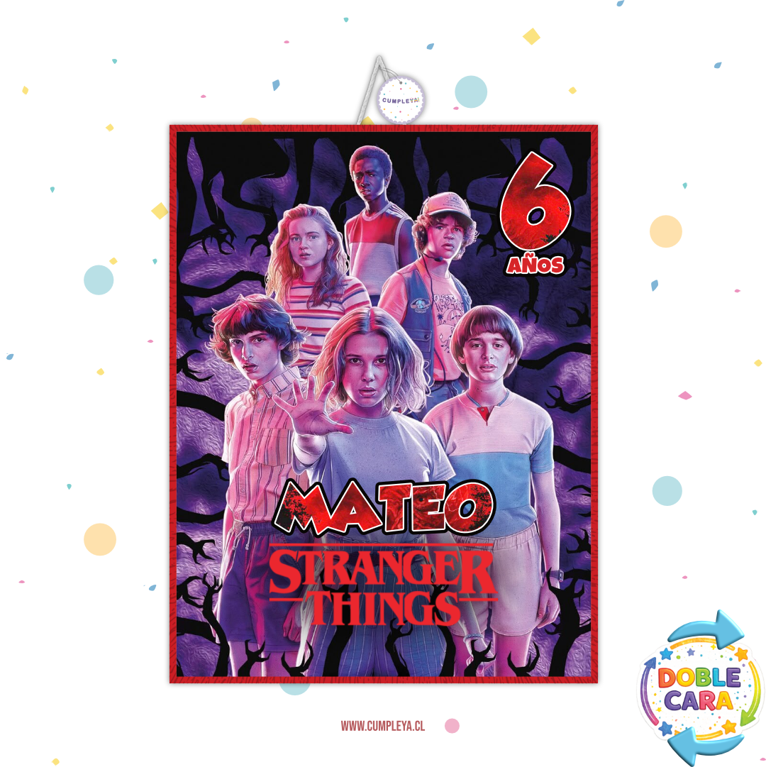 PIÑATA 40 CM RECTANGULAR STRANGER THINGS