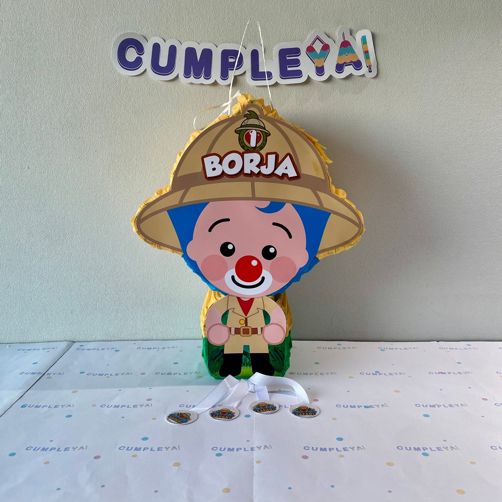 PIÑATA 40 CM PLIM PLIM DE PIE SAFARI