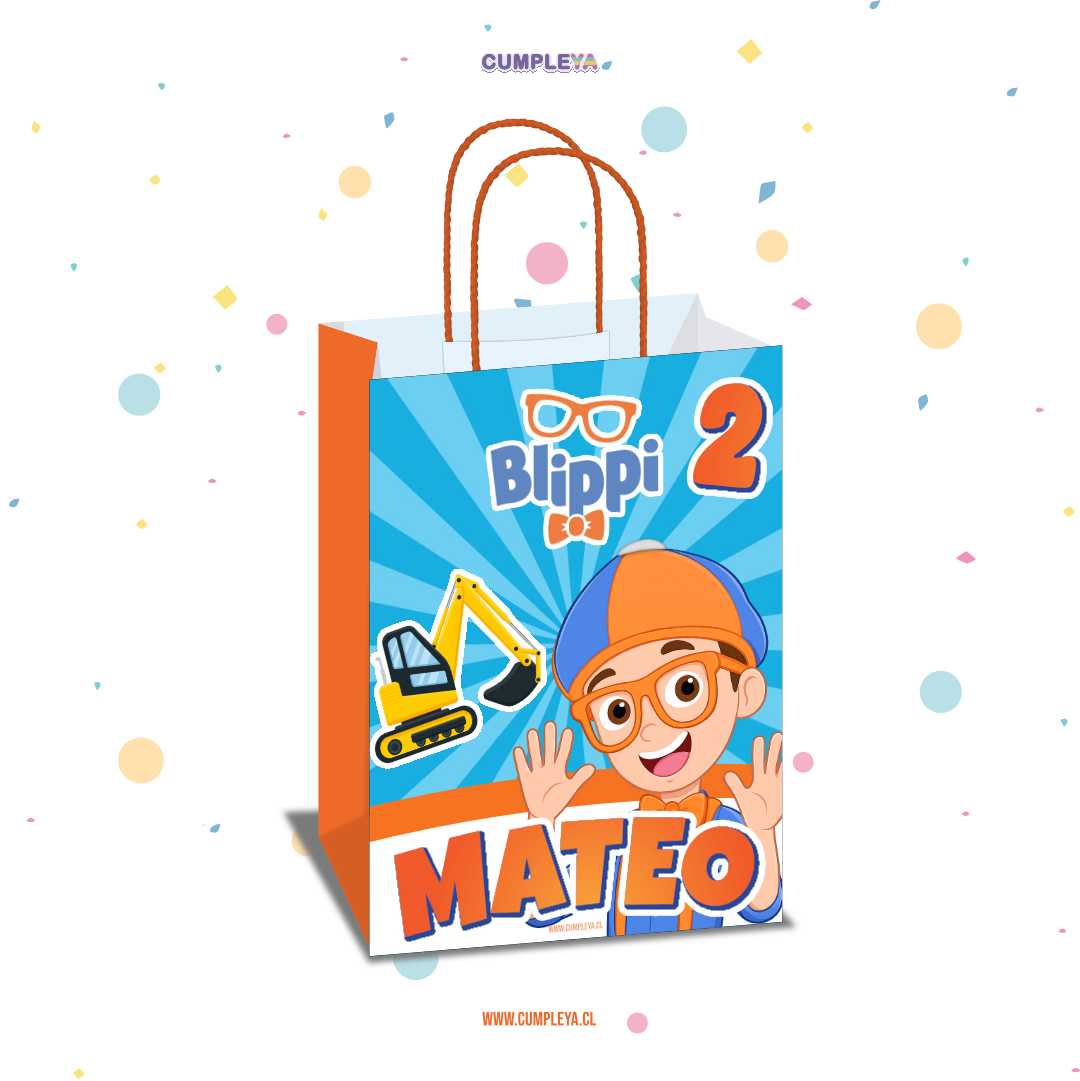 BOLSA SORPRESA 16 × 21 × 8 CM BLIPPI NIÑO