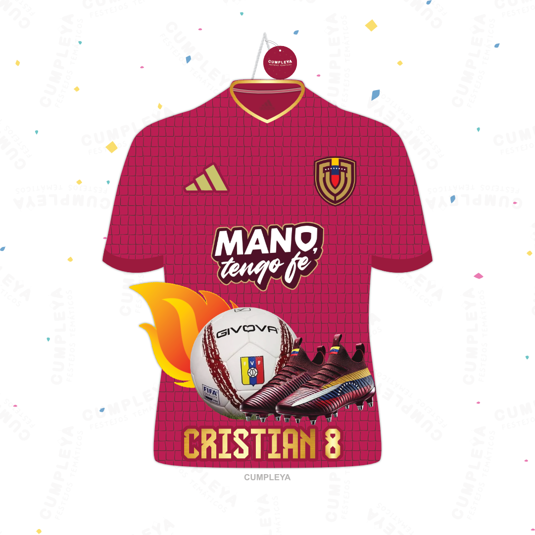 PIÑATA FRANELA VINOTINTO FUTBOL CLUB 60CM PREMIUM