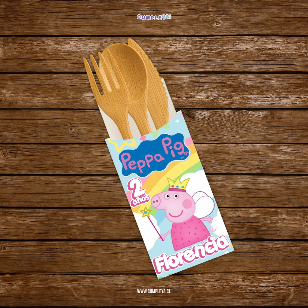 PORTA CUBIERTO PEPPA PIG HADA 7X13CM TEMÁTICO