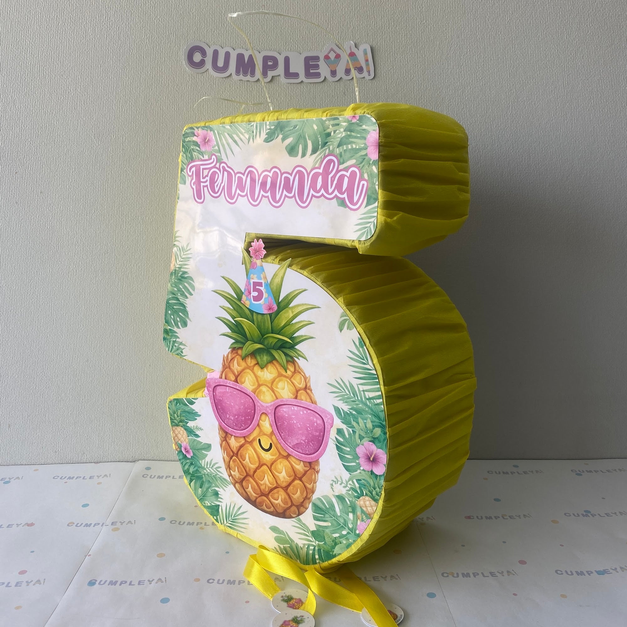 PIÑATA 40 CM NUMERO 5 PIÑA