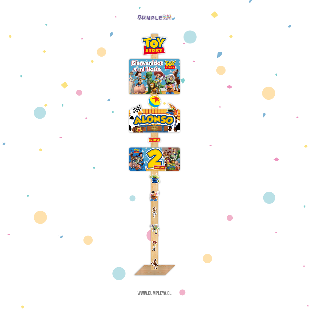 LETRERO TOYS STORY DE BIENVENIDA 30X140CM TEMÁTICO