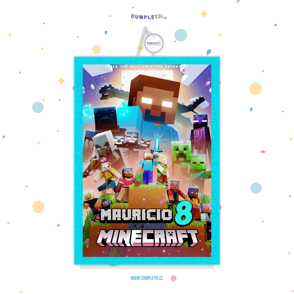 PIÑATA MINECRAFT RECTANGULAR EXPRÉS 50CM