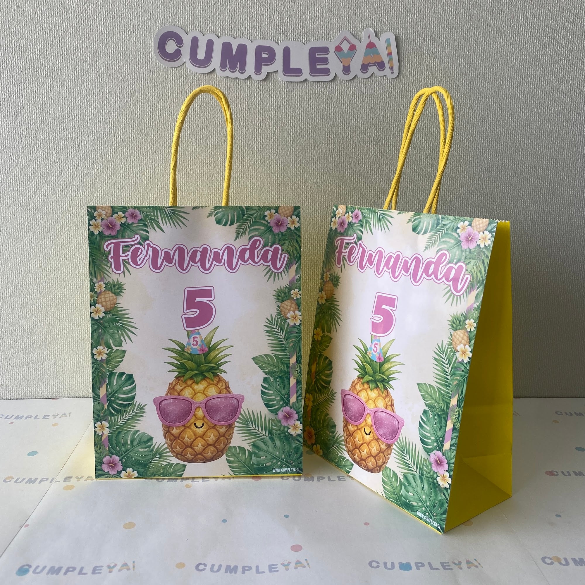 BOLSA SORPRESA 16 × 21 × 8 CM PIÑA