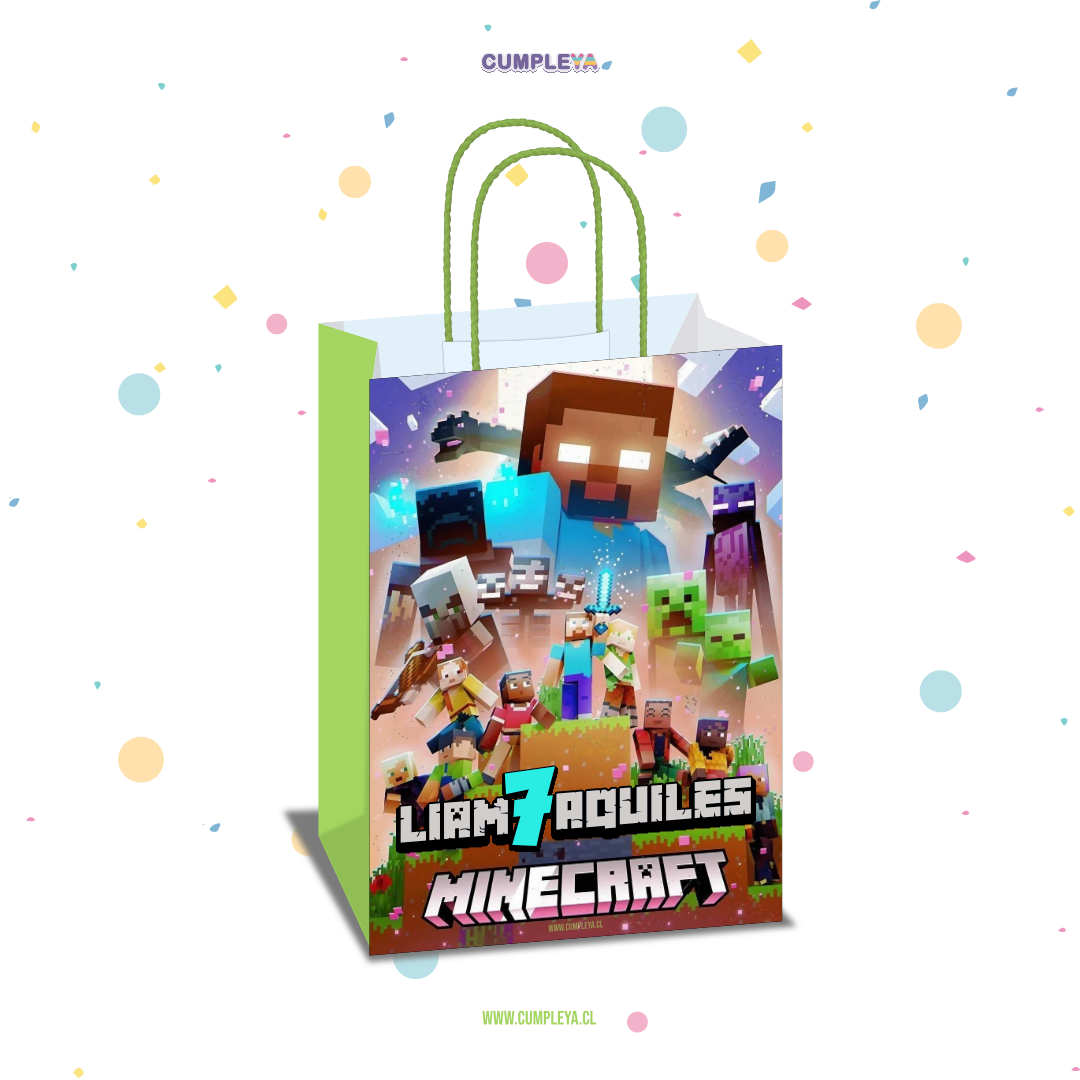 BOLSA SORPRESA 16 × 21 × 8 CM MINECRAFT