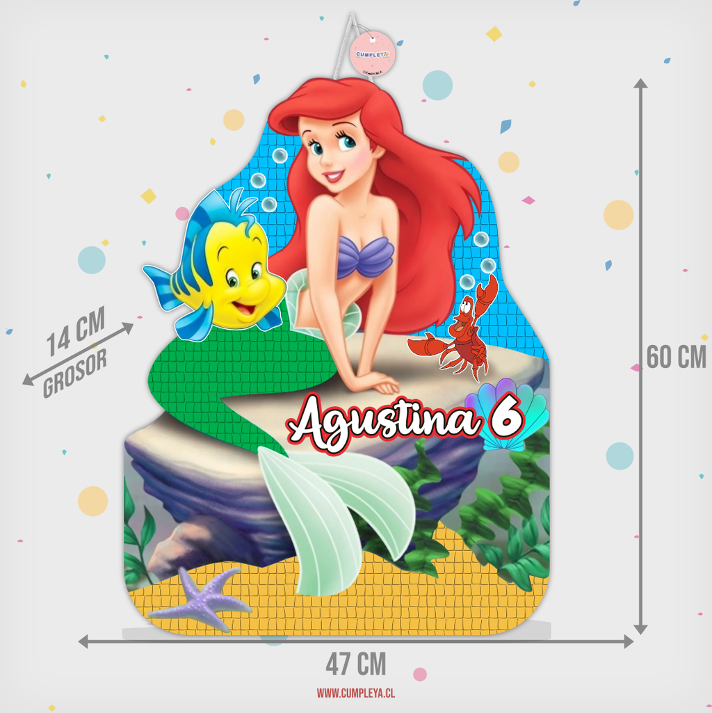 PIÑATA ARIEL 60CM PREMIUM