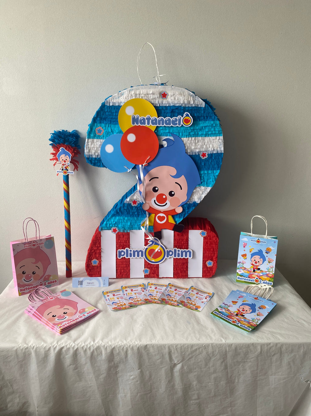 PIÑATA NUMERO 2 PLIM PLIM 60CM PREMIUM