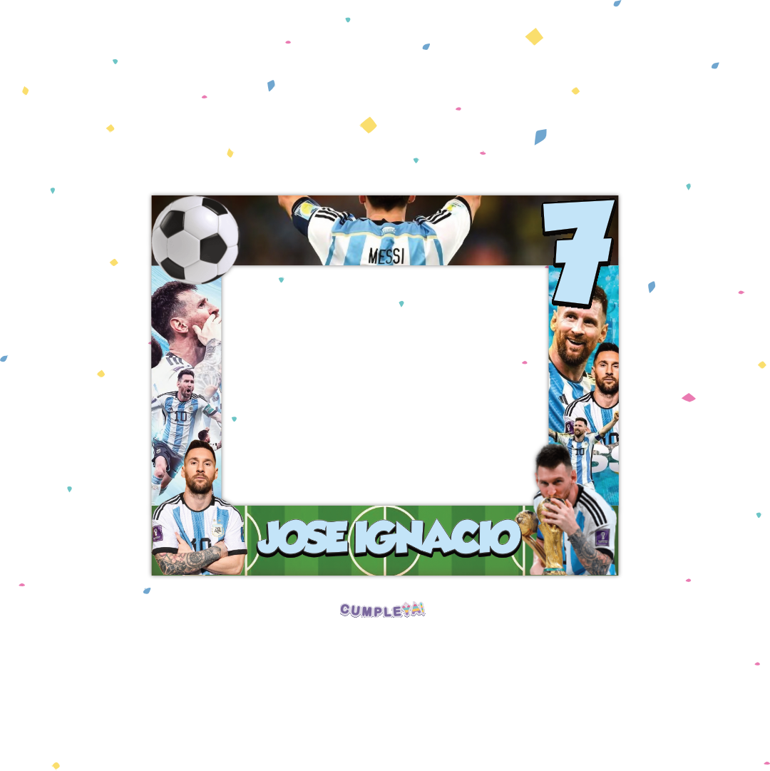 CUADRO SELFIE MESSI ARGENTINA 77X55CM