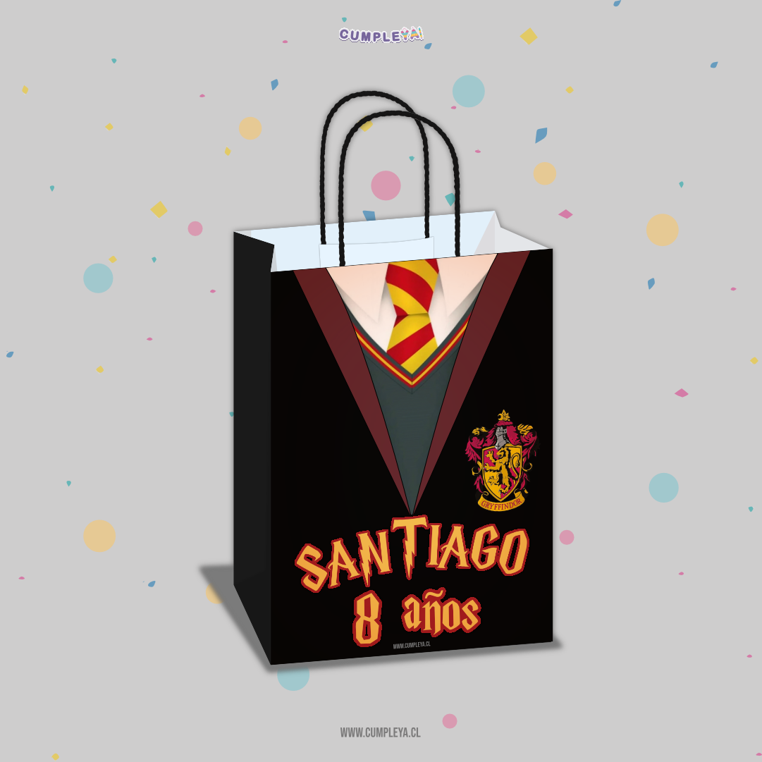 BOLSA SORPRESA GRYFFINDOR PERSONALIZADO 16X21X8CM