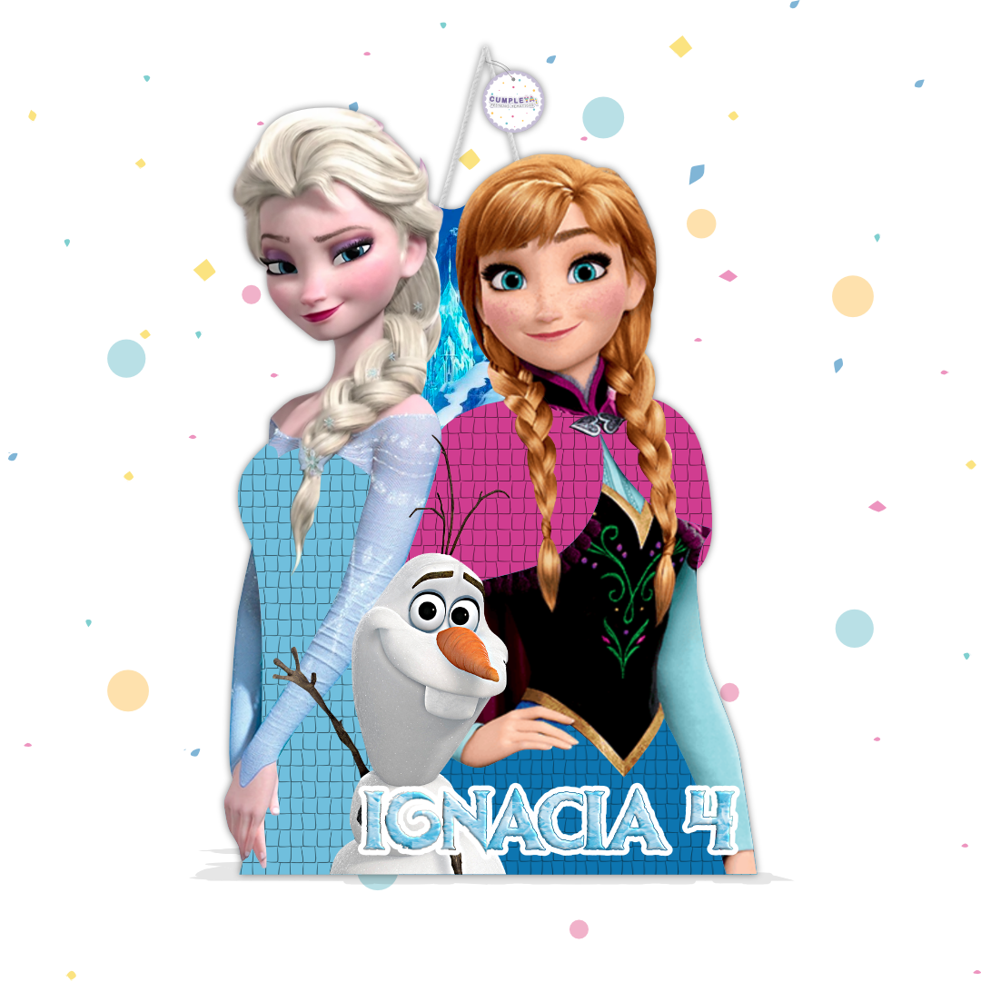 PIÑATA ELSA, ANA Y OLAF DE FROZEN 40CM PREMIUM