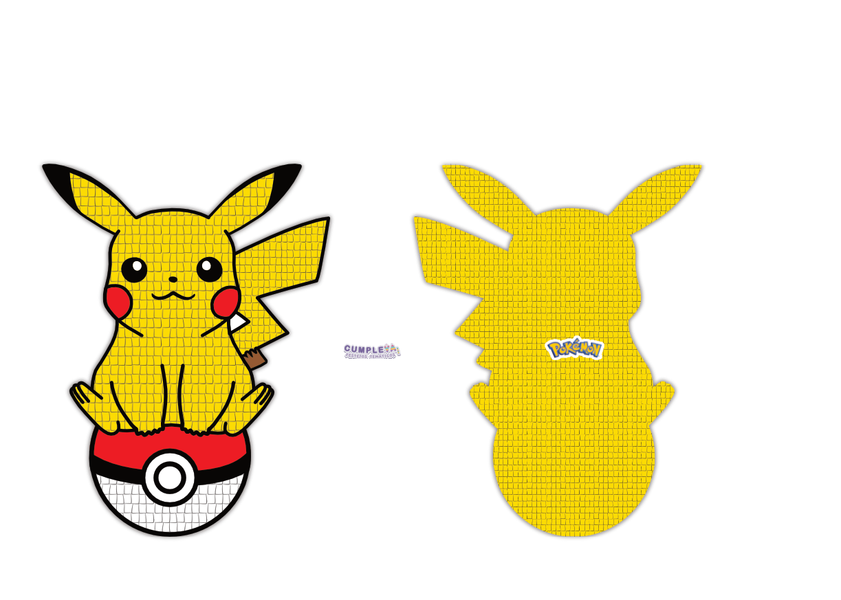 PIÑATA PIKACHU CON POKEBOLA 60CM PREMIUM