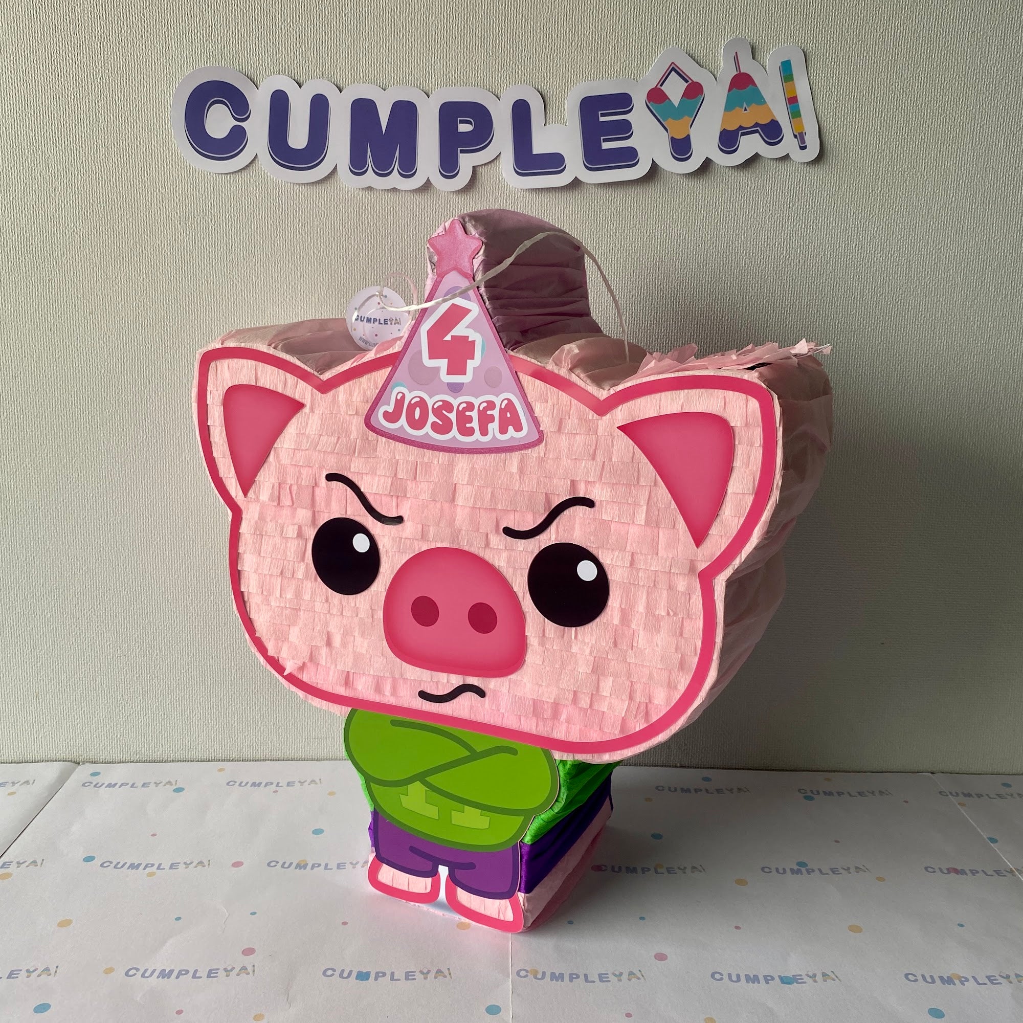 PIÑATA CERDITO ENOJON HOGGIE 40CM PREMIUM