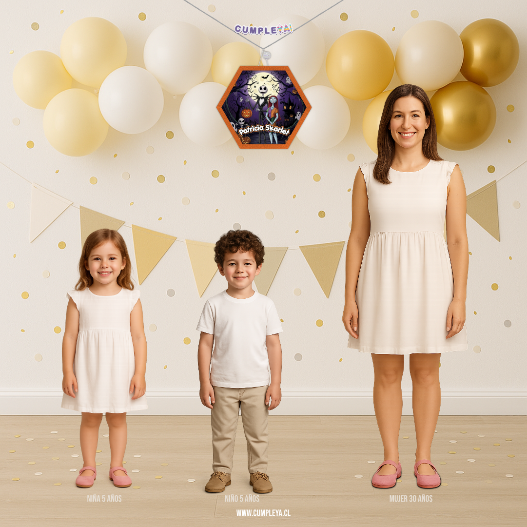 PIÑATA JACK Y SALLY HEXAGONAL EXPRÉS 40CM