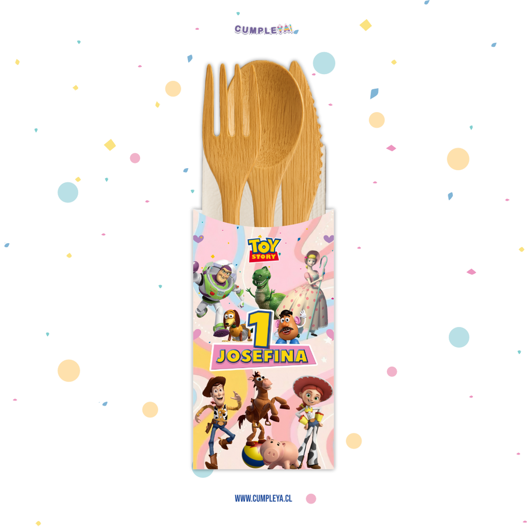 PORTA CUBIERTO TOYS STORY ROSA 7X13CM TEMÁTICO