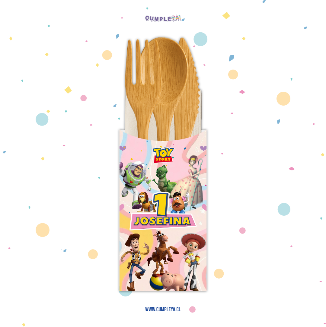 PORTA CUBIERTO TOYS STORY ROSA 7X13CM TEMÁTICO