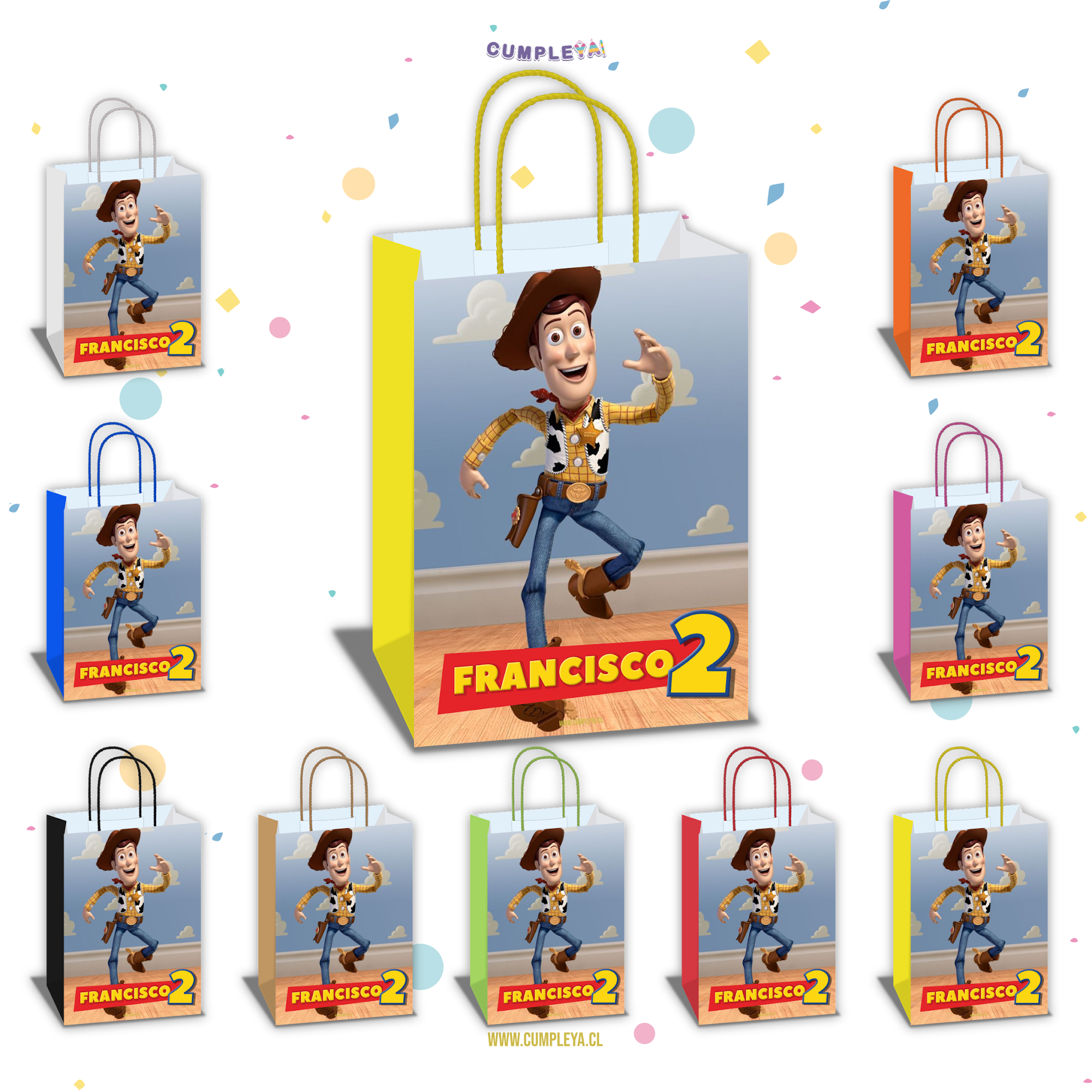 BOLSA SORPRESA 16 × 21 × 8 CM WOODY