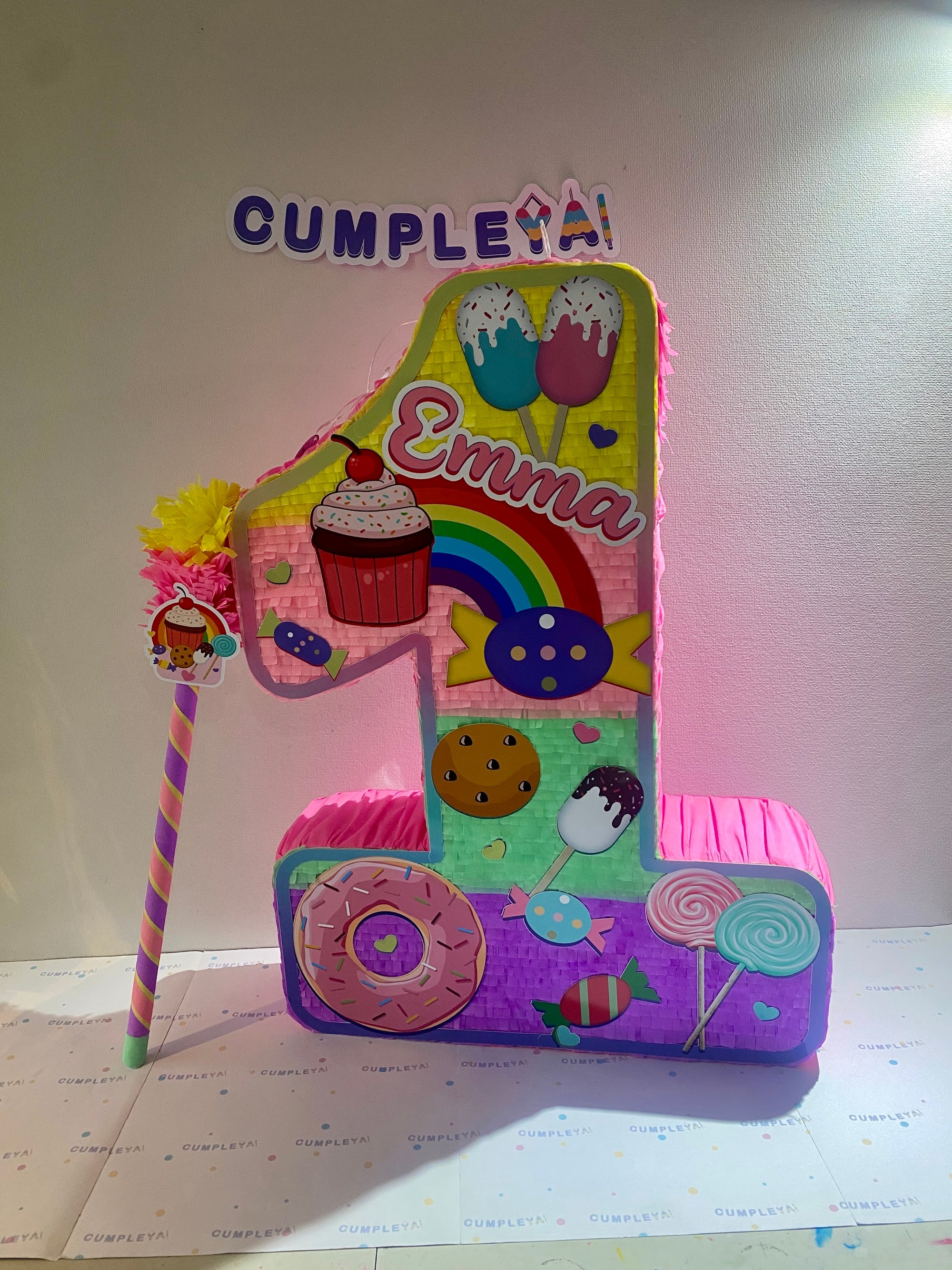 PIÑATA CANDY DULCES NUMERO 1 60CM PREMIUM