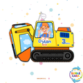PIÑATA 60 CM BLIPPI EXCAVADORA NIÑO