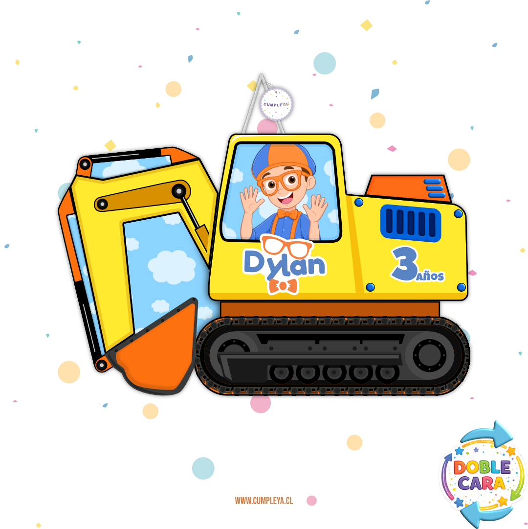 PIÑATA 60 CM BLIPPI EXCAVADORA NIÑO