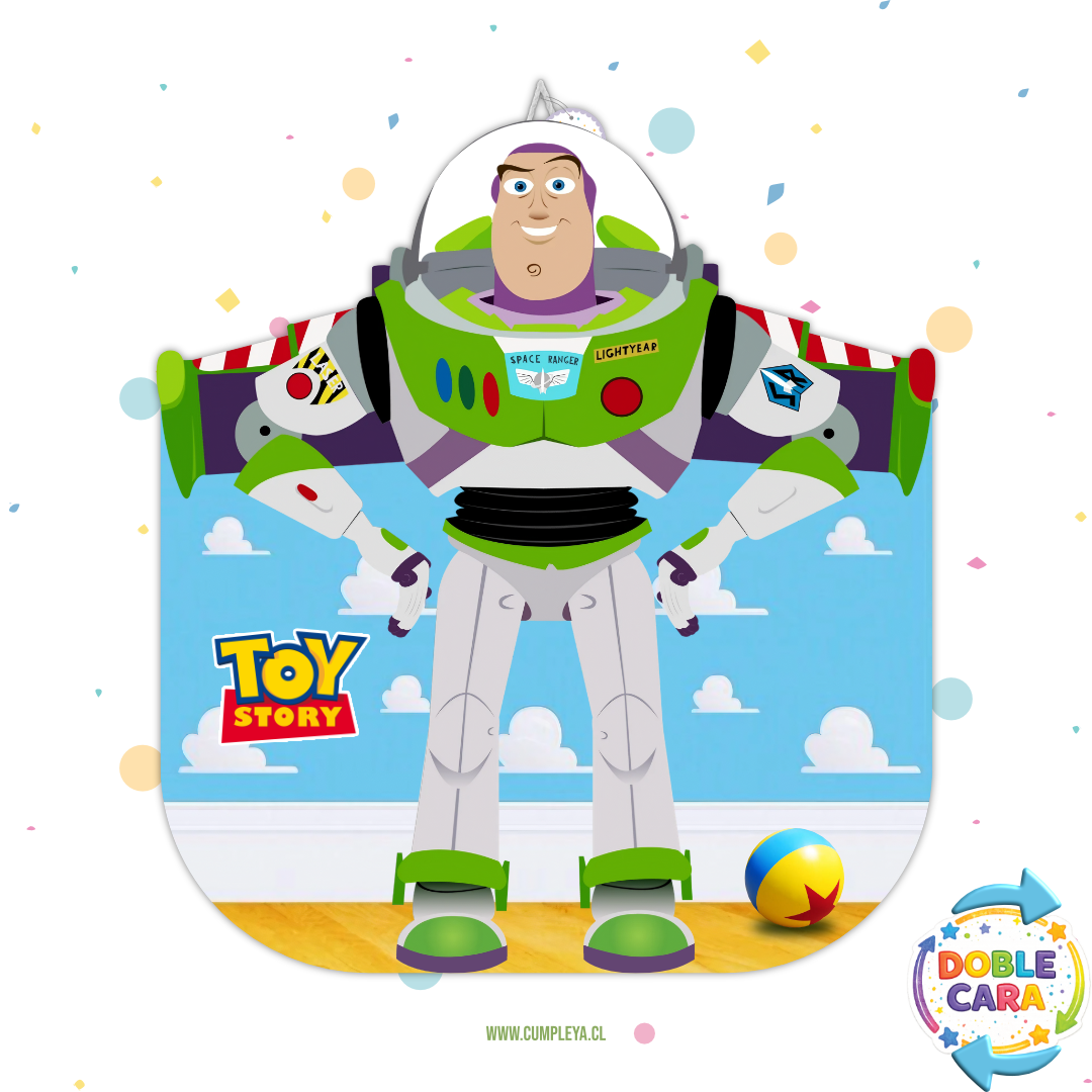 PIÑATA 40 CM BUZZ LIGHTYEAR CON NUMERO 6