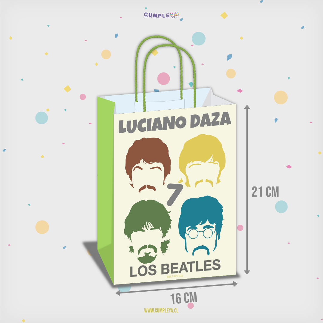 BOLSA SORPRESA 16 × 21 × 8 CM THE BEATLES