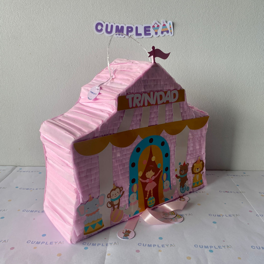 PIÑATA CIRCO ROSADO 40CM PREMIUM