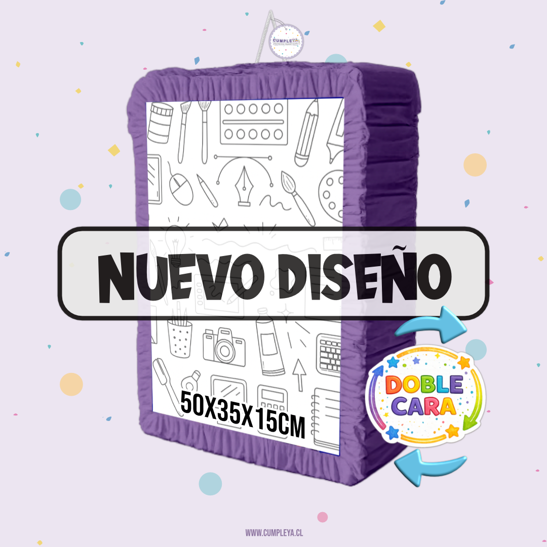PIÑATA NUEVO DISEÑO RECTANGULAR 50CM