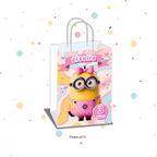 BOLSA SORPRESA 16 × 21 × 8 CM MINIONS ROSA
