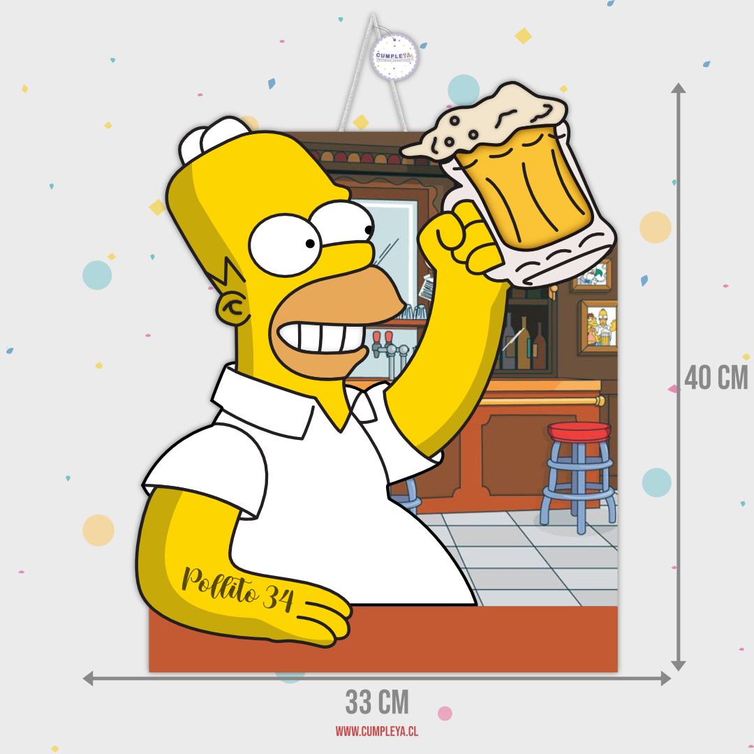 PIÑATA 40 CM HOMERO SIMPSON