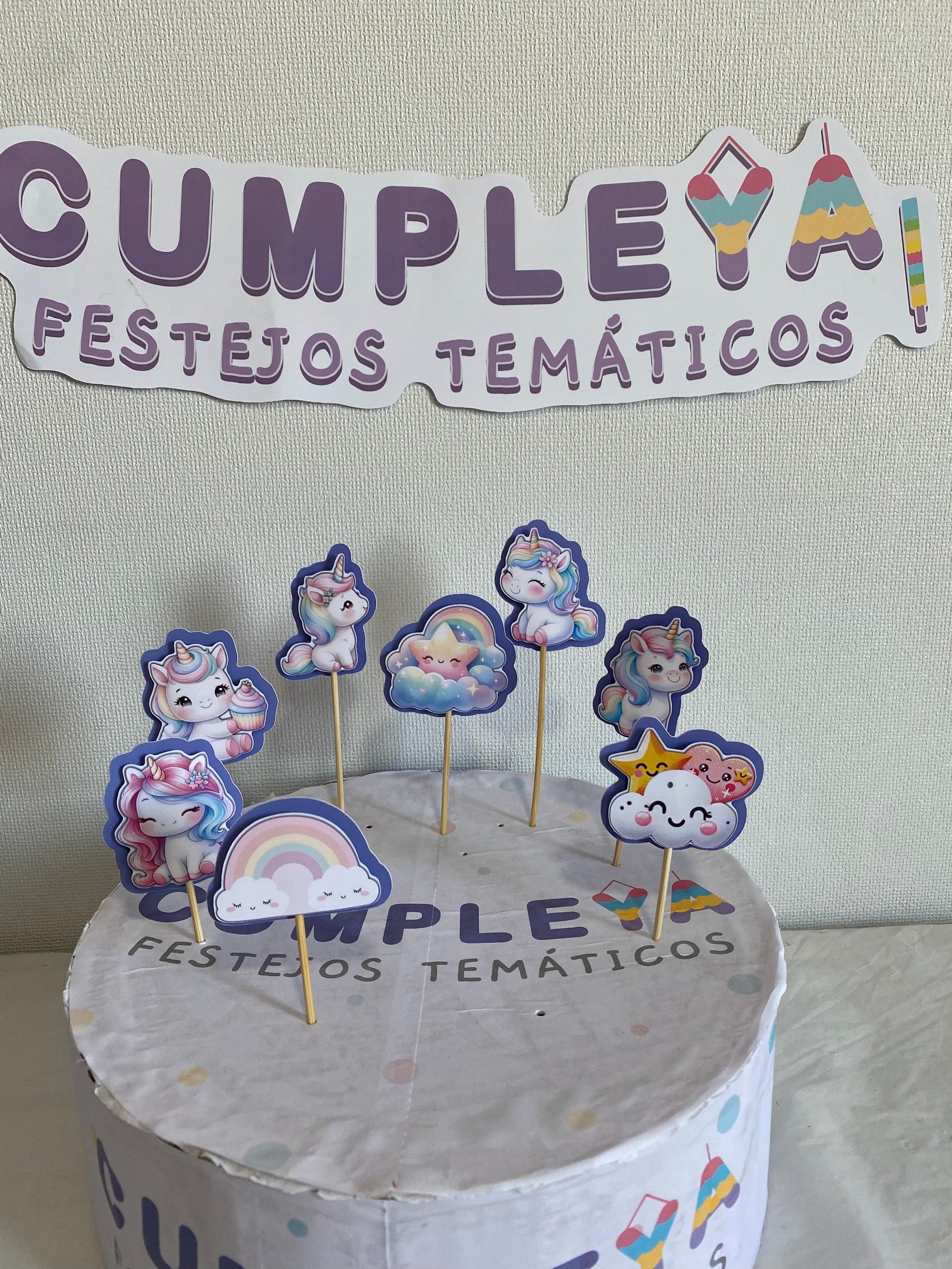 TOPPER UNICORNIO 6CM SET 8U