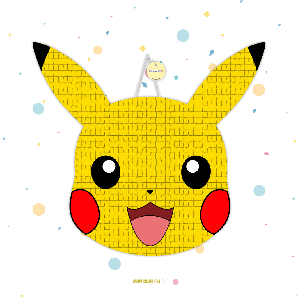 PIÑATA PIKACHU CABEZA 60CM PREMIUM